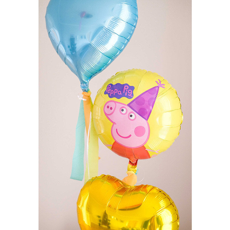 Party hat Peppa Pig set of 3 balloons