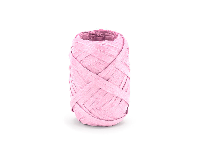 Sustainable raffia ribbon pink