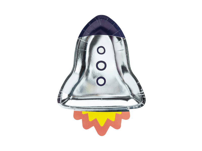 Space party rocket plates