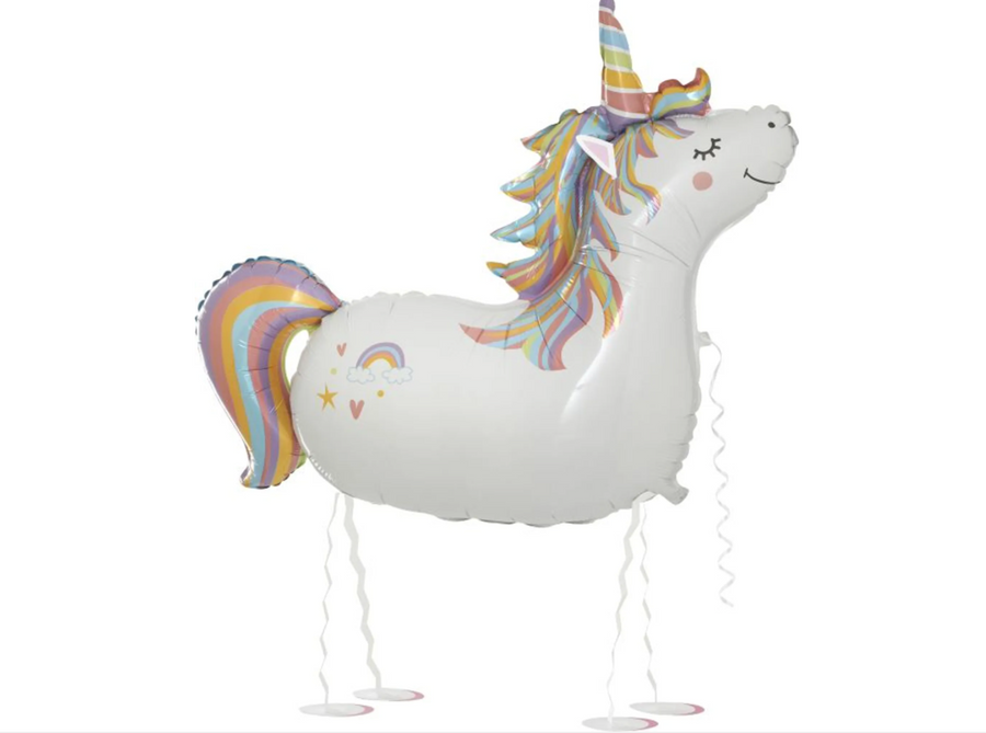 Airwalker balloon unicorn filled with helium 