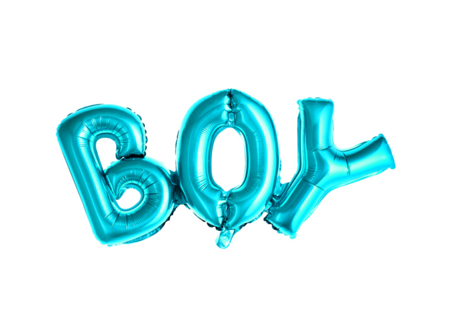 Balloon lettering “Boy”