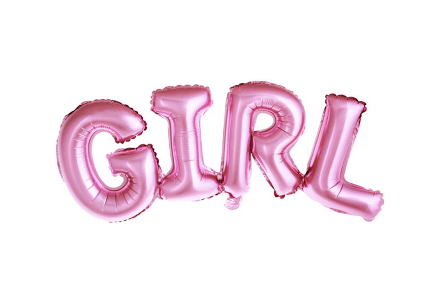 Ballon Schriftzug "Girl"