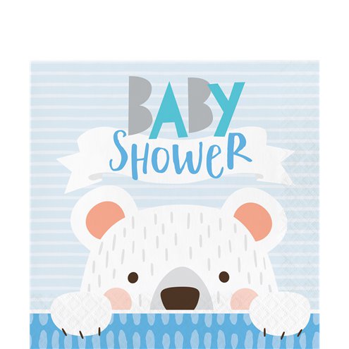 Baby shower bear napkins
