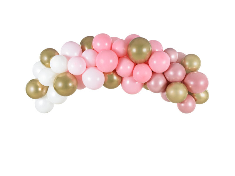 Balloon garland pink/gold/white