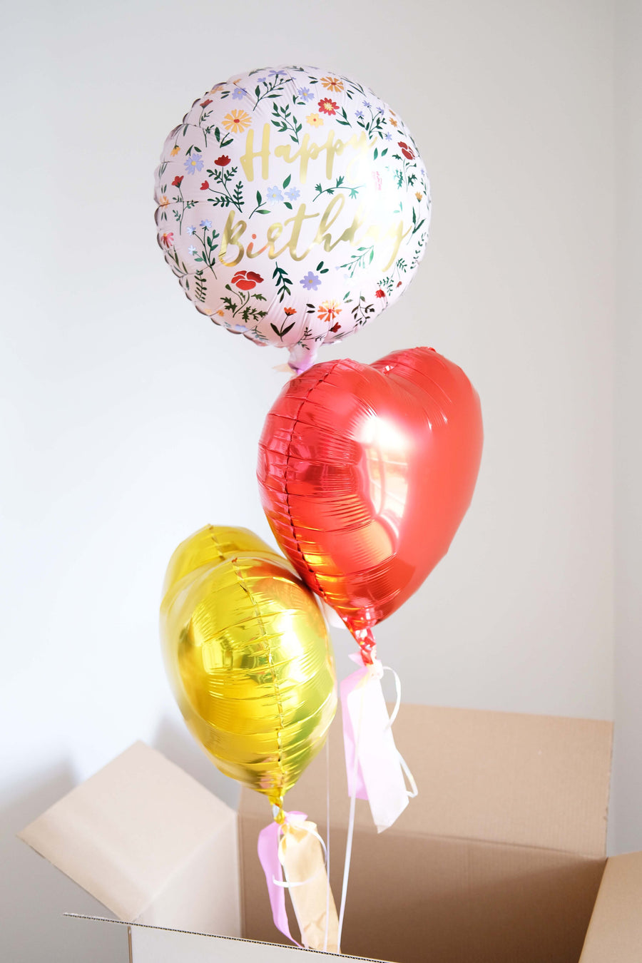 Happy Birthday Multifloral 3-er Ballonset