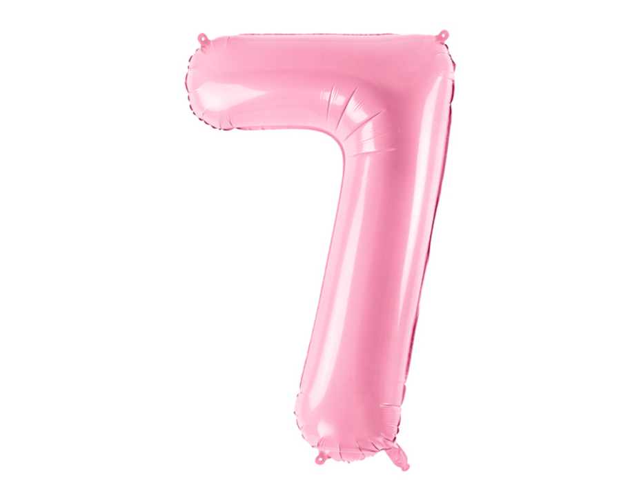 Geburtstagsballon Zahl 7 mit Helium befüllt in Deiner Wunschfarbe
