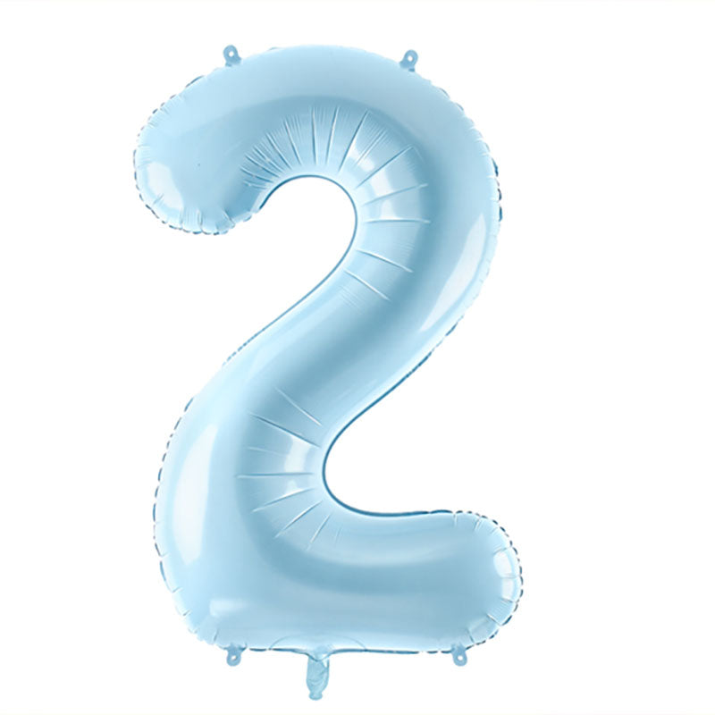 Geburtstagsballon Zahl 2 mit Helium befüllt in Deiner Wunschfarbe