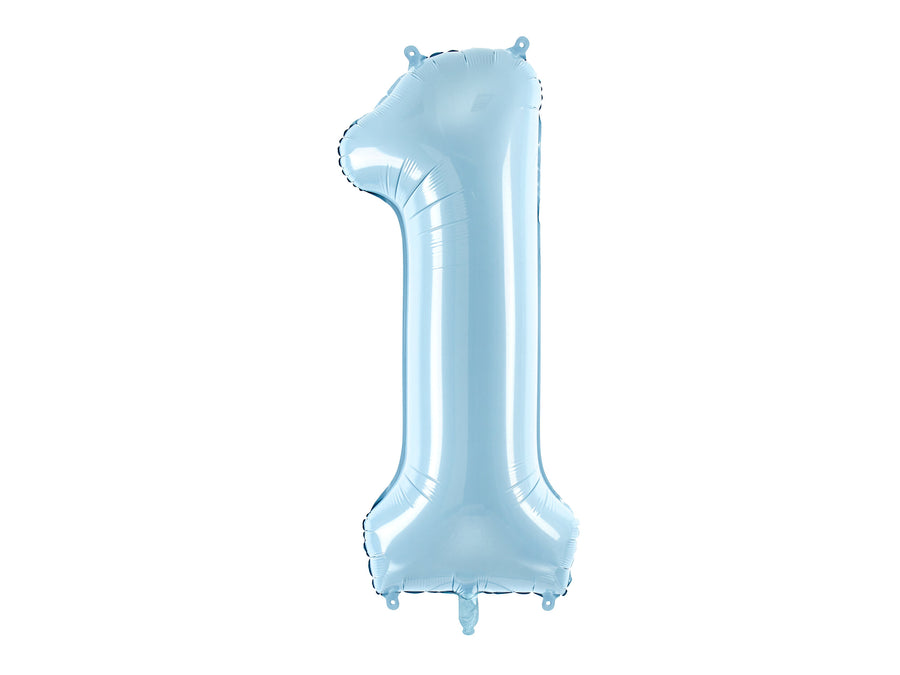 XL foil balloon blue number "1"