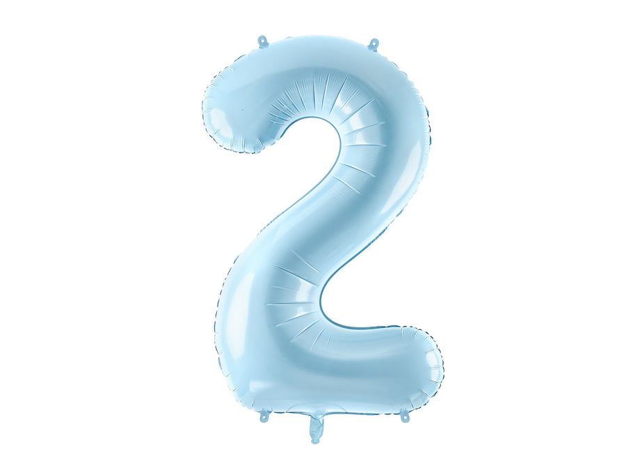 XL foil balloon blue number "2"