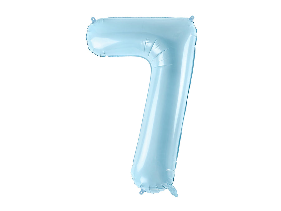 XL foil balloon blue number "7"