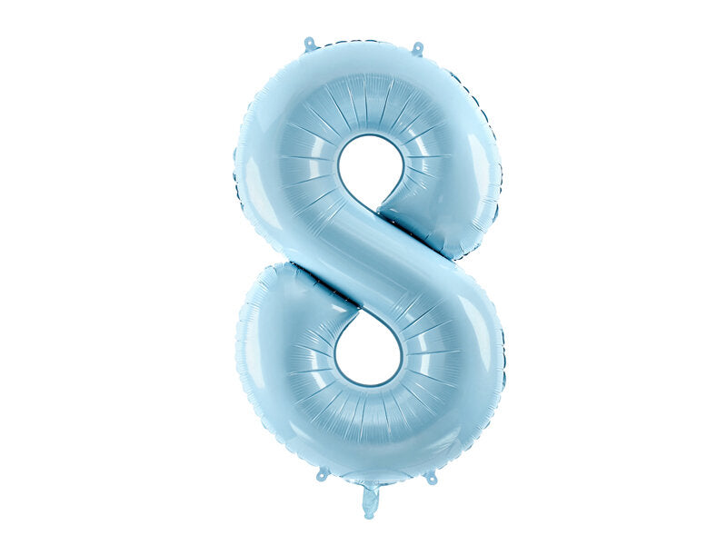 XL foil balloon blue number "8"