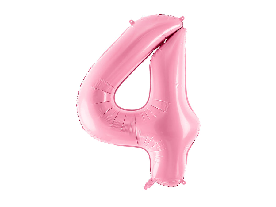 XL foil balloon pink number "4"