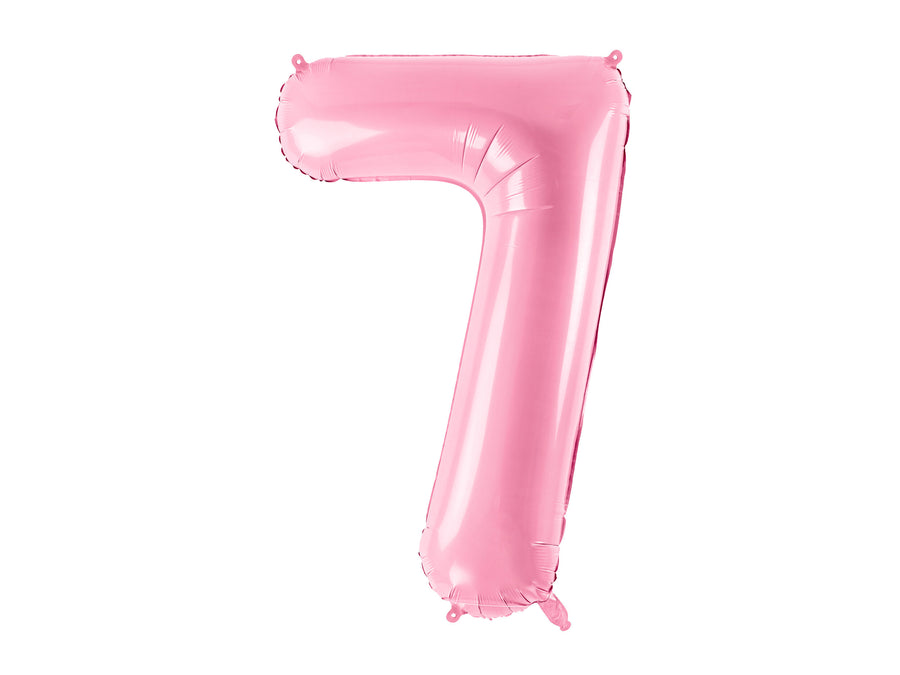 XL foil balloon pink number "7"