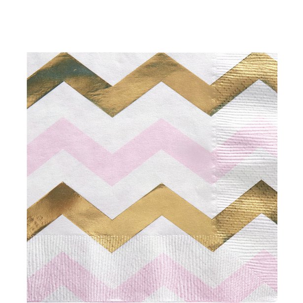 Pink and gold napkins