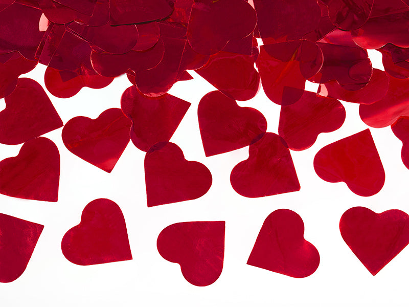 XL confetti cannon hearts red