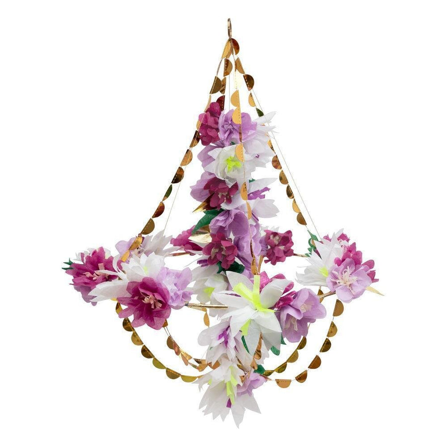 Meri Meri hanging decoration purple flower chandelier