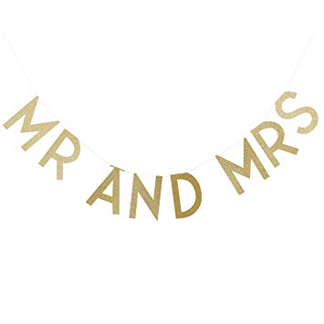 Mr and Mrs wedding banner