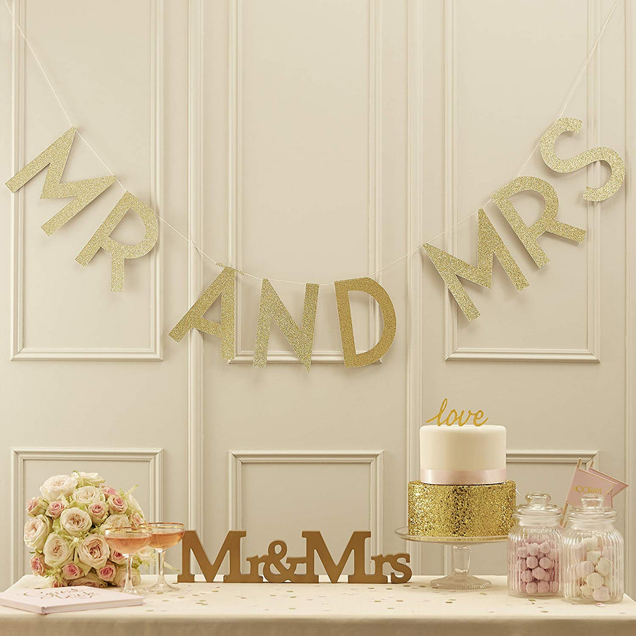 Mr and Mrs wedding banner