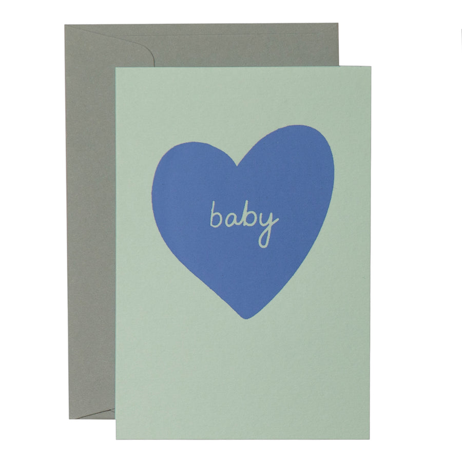 Folding card baby mint/blue