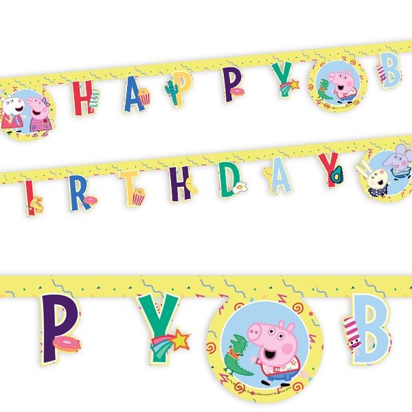 Peppa Pig party decoration set plus games and party bag bags for children's birthday parties