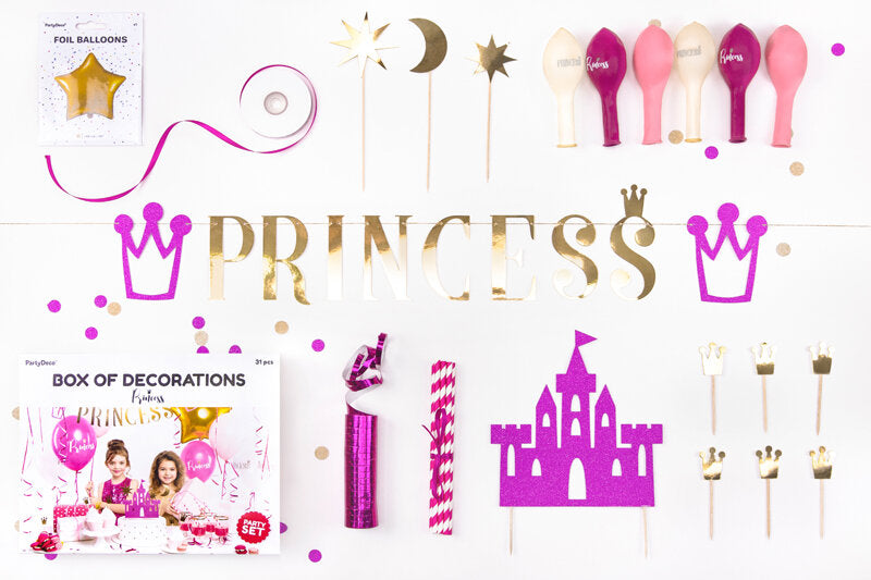 Little princesses party decoration set box plus game ideas