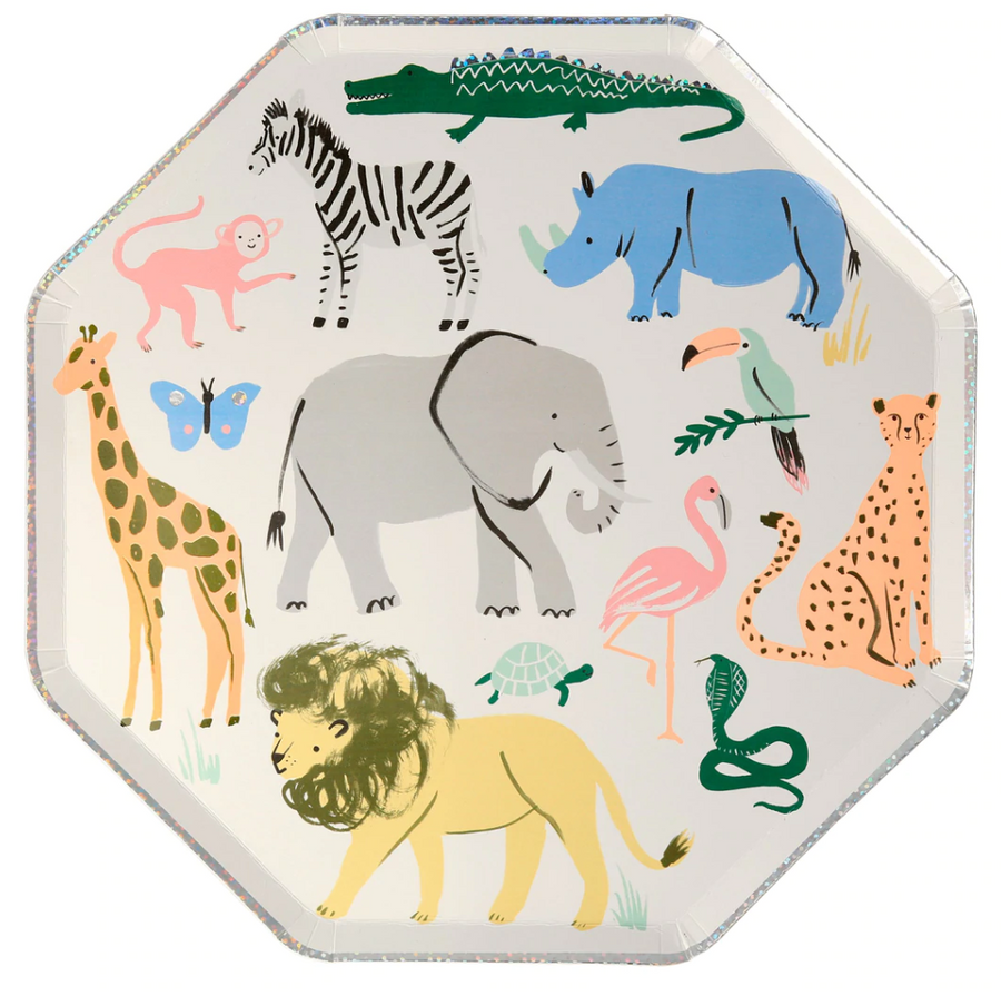 Safari children's birthday decoration box for 8 children