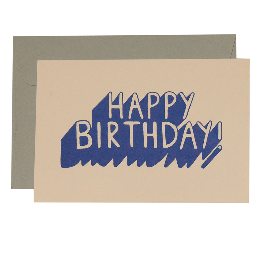 Klappkarte Happy Birthday Blau