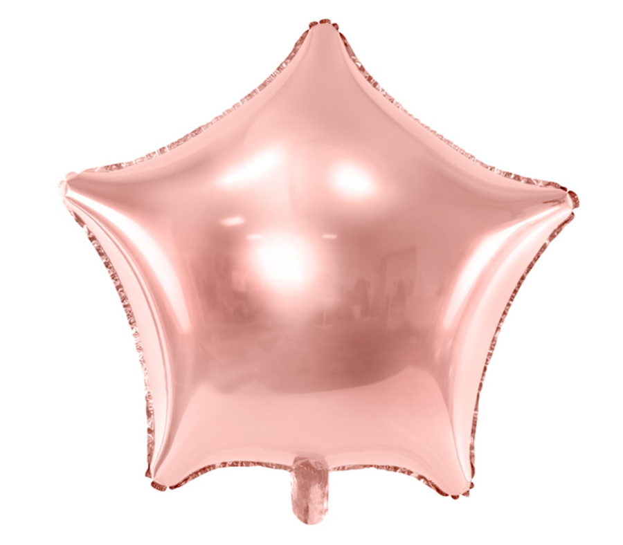 Foil balloon star in rose gold