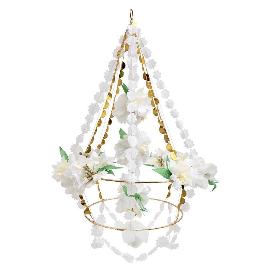 Meri Meri hanging decoration white flower chandelier
