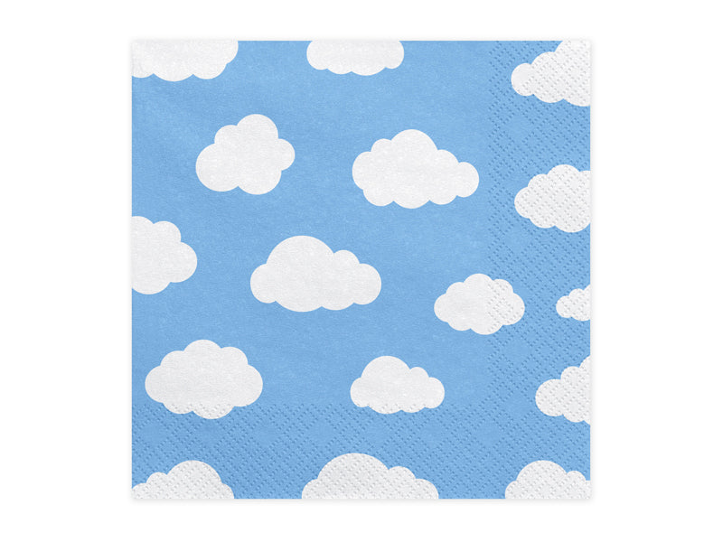 Napkins with cloud design in blue