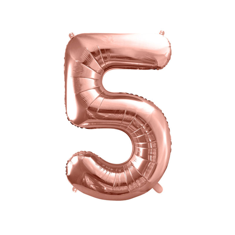 Geburtstagsballon Zahl 5 mit Helium befüllt in Deiner Wunschfarbe